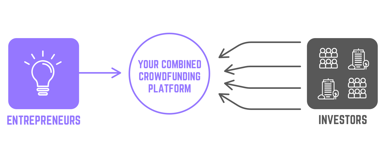 Combined crowdinvesting platform